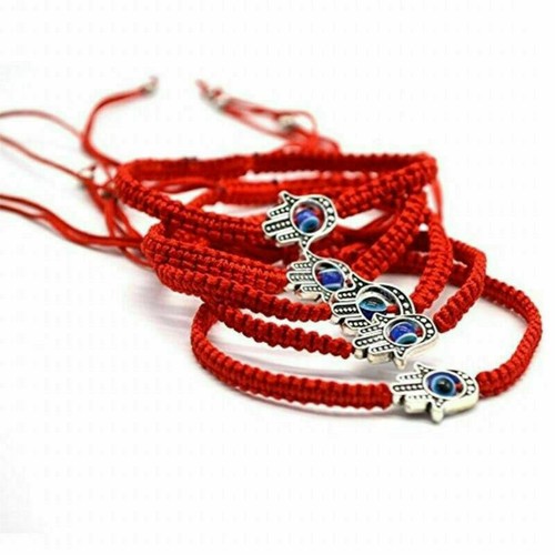 New red string hamsa hand - red,