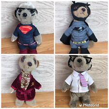 Compare The Meerkat Plush Toy Bundle Batman Superman Aleksandr Sergei 4x Set