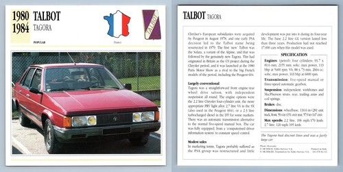Talbot tagora 1980 - -, 1980-84
