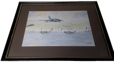 2 Hawker Hurricanes & Panavia Tornado by the White Cliffs, Bert Poll, 17 x 13"