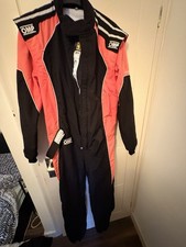 OMP Karting KS3 Kart Racing Suit FIA Approved Size 50 Black Orange