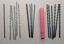 17 x EXTRA LONG SERIES IMPERIAL DRILLS, 3/16" - 1/8" & 3/32" ALL 160mm LONG 