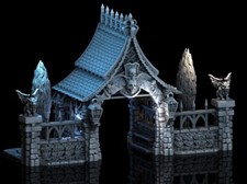 church gate / gothic church wall / chapel gate wall town house DnD /Tabletop RPG