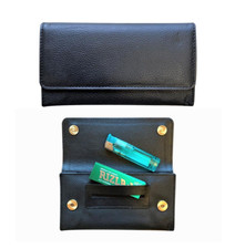 Genuine Real Leather Black