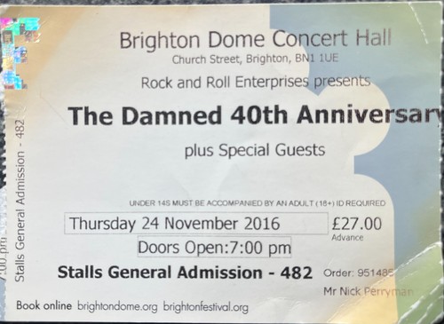 The damned 2016 brighton - damned, gig