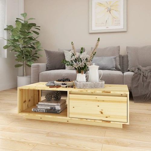 Solid fir wood coffee table - solid,