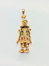 9ct Yellow Solid Gold Clown