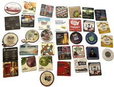Bundle of 35 beer mats Cider Pravha Otter Brewery Tring Thwaites Bombadier g