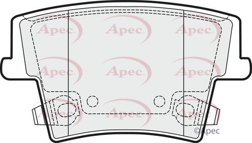Apec rear brake pad set - pad,