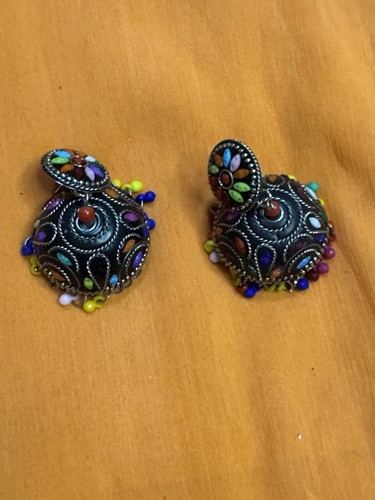 Multicolored jhumka style - multicolored, jhumka-style