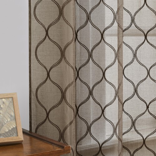 Brown sheer curtains inch 2 - brown,