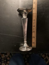 An Attractive Silver Bud Vase Hallmarked In Chester For E F Brahma