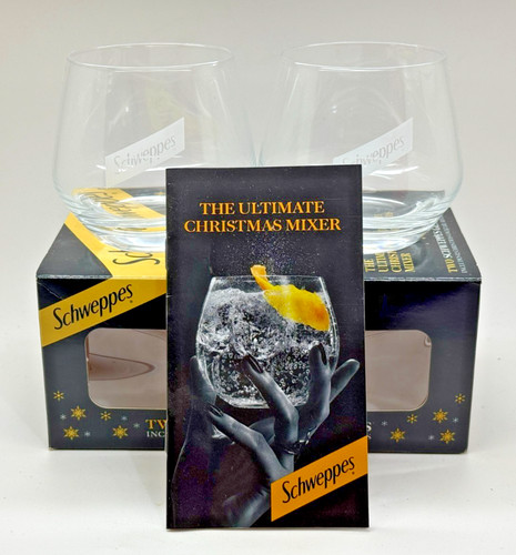 Pair schweppes glasses - of,