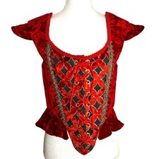 Renaissance corset top - corset, red