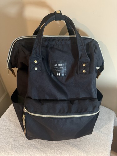 Anello black backpack zipper - anello,