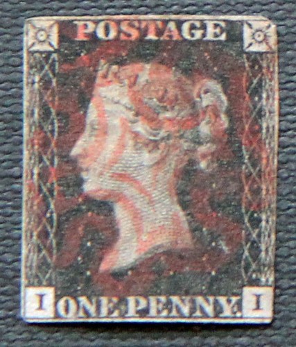 1840 penny black - qv, 1d