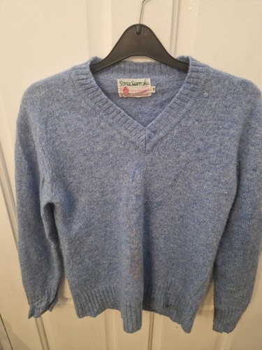 Super shetland men blue - super, knit