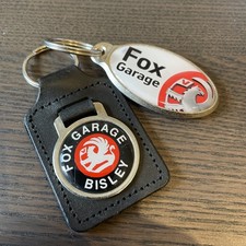 Set of 2 Vauxhall Leather Chrome Key Ring/Fob Chain Dealer Garage Astra Corsa VX