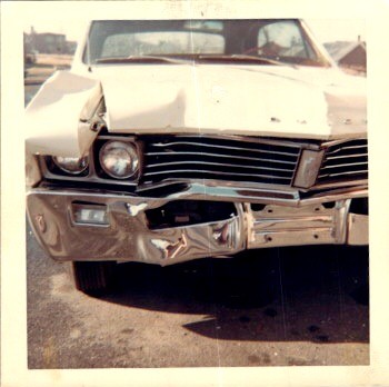 1967 car accident photograph - car,