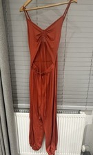 Rust Orange Cut-Out Jumpsuit