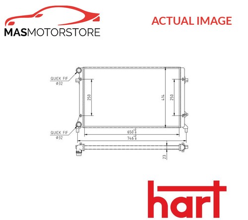 Engine cooling radiator hart - engine,