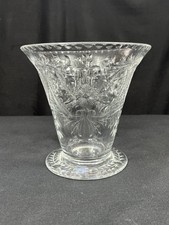A Thomas Webb Intaglio Cut Lead Crystal Vase