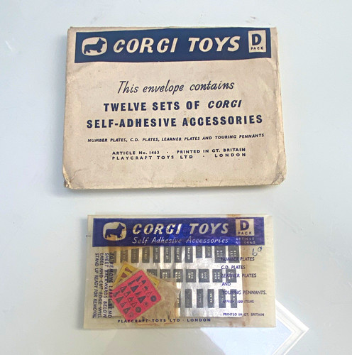 Corgi toys self adhesive - toys, self-adhesive