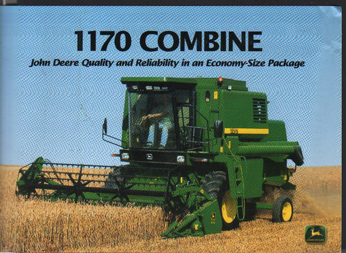 John deere 1170 combine - deere, "1170"