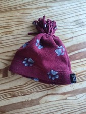 Jack Wolfskin 'Tecnopile' Bobble hat - One Size - Plum Wolf Prints. Rare. EXC