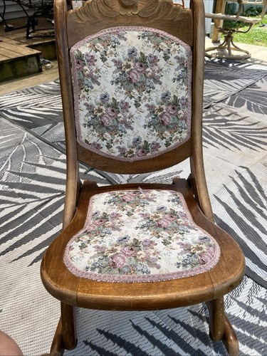 Vtg victorian folding carved - victorian,