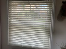 Hillarys high quality venetian blinds Illusions   wood Bone white 100 cm wide