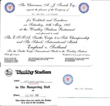 INVITATION CARD - England v