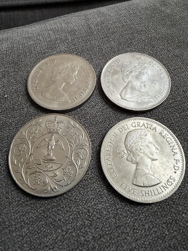 Elizabeth five shilling coin - 5,