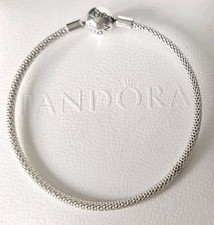 Genuine Silver Pandora Moments Mesh Charm Bracelet 19cm S925 ALE