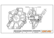 Water pump Mechanical DP2310.10.117 Dr!ve+ for VOLVO V60 I C30 S40 II V50 S80 I