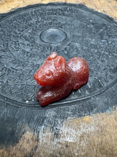 Carved animal figurine red - carved,