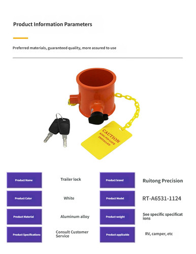 Orange trailer lock featuring - orange,