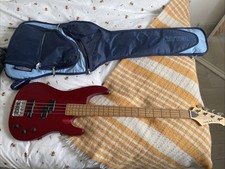 4-String Electric Bass Guitar Aria Pro 2 Red