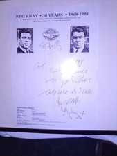 Reggie Kray 1998 Hand Written