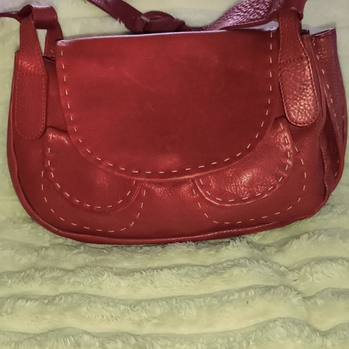 Radley red leather shoulder - radley,