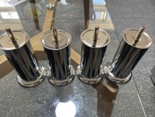 4x CHROME LEGS FURNITURE FEET For SOFAS BEDS CHAIRS STOOLS CABINET 120mm HEIGHT