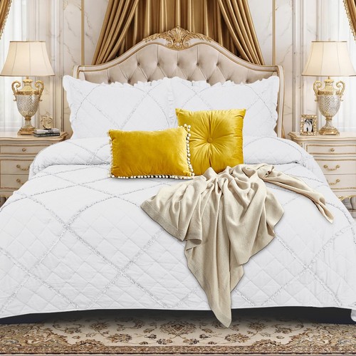 Piece quilted bedspread bed - quilted,