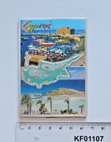 Cyprus map fridge - map, magnet