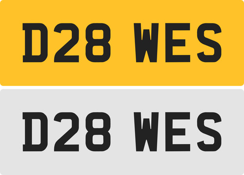 Wes private number plate - number,