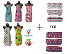 5 Design Adult Waterproof Plastic Apron with Free Gift 