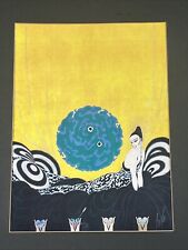 Erté Art Print-SELECTION OF A HEART-Art Deco Style Woman-Matted/Mounted/Unframed