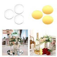 3Pcs Mirror Centerpieces for
