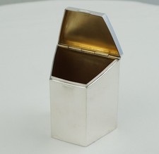 Tea Caddy, Edwardian Silver