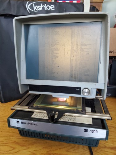 Bell howell 1010 - howell, microfiche