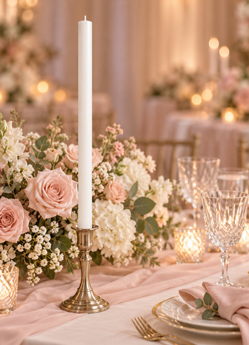 Inch white pillar candle - inch,